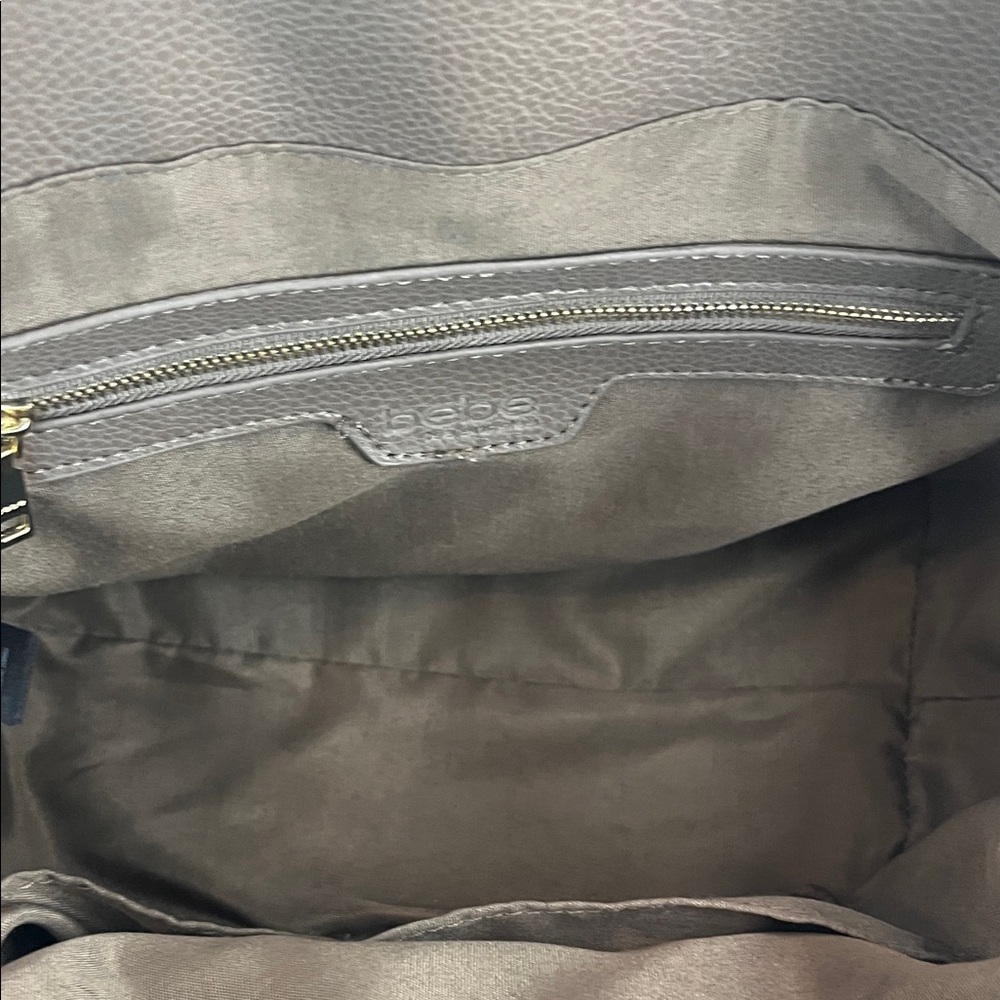 Bebe Brown Satchel with Gold Ring Handles - Picture 10 of 11